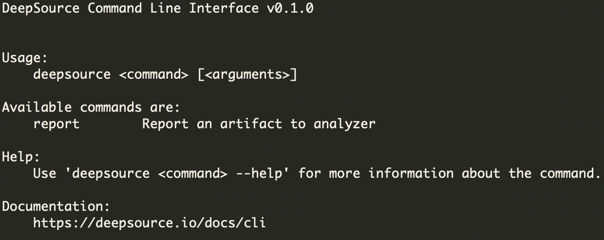 CLI screenshot